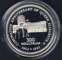 Bhután 1993. 300N Ag "Koronázási évforduló" T:PP Csak 10.000db!