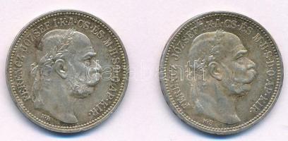 1915KB 1K Ag Ferenc József (2x) T:1- patina Adamo K5.1