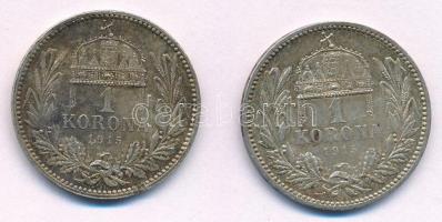 1915KB 1K Ag "Ferenc József" (2x) T:1- patina
Adamo K5.1