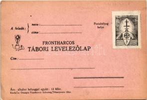 Ne feledd el! Érted is küzdöttek, véreztek a frontharcosok. Frontharcos tábori levelezőlap / WWII Hu...
