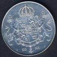 Svédország 1976. 50Kr Ag "XVI.Károly Gusztáv és Szilvia esküvője T:1/2+