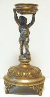 XX. század eleje díszes réz mécses/gyertya-tartó