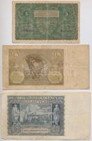 Lengyelország 1919. 5M + 1940. 10Zl + 20Zl T:III
Poland 1919. 5 Marek + 1940. 10 Zlotych + 20 Zloty...