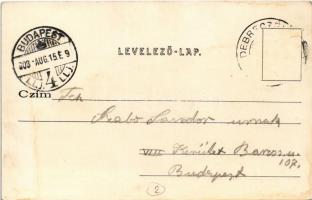 1903 Debrecen, Piac utca, Hungária kávéház, Hazai Biztosító Társaság, Csanak József üzlete. Mihály S...