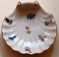 Herendi porcelán kagyló formájú tálka 12cm hosszú