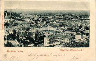 1900 Miskolc, általános látkép. Gedeon A. kiadása