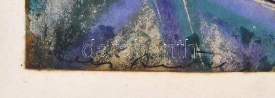 Deli Antal (1886-1960): Házak. Pasztell, papír, jelzett 26x34 cm