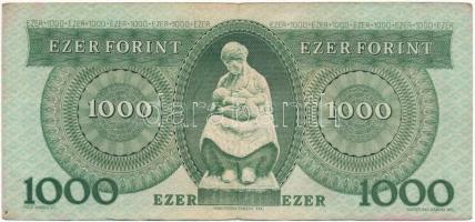 1983. november 10. 1000Ft "B" halovány citromsárga sorszámmal, alapnyomat fakó T:III
Adam...
