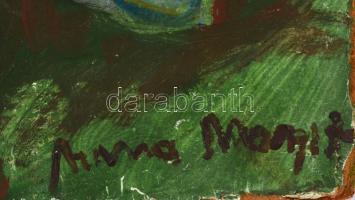 Anna jelzéssel: Angyal. Olaj, farost, sérült, 29,5×29,5 cm