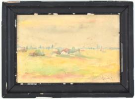 Neogrády A jelzéssel: Tanya. Akvarell, papír, sérült. Sérült üvegezett fa keretben, 20,5×30 cm