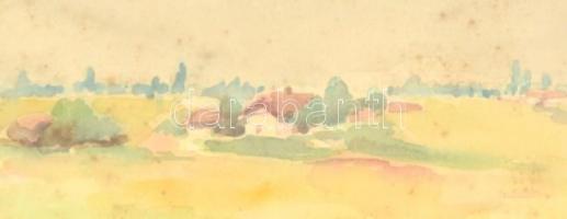 Neogrády A jelzéssel: Tanya. Akvarell, papír, sérült. Sérült üvegezett fa keretben, 20,5×30 cm