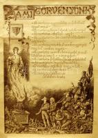 1922 Cserkész eskü plakát / Scout-oath poster 40x60cm