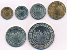 Nagy-Britannia 1992. 1/10E-5E (6xklf) T:1-
Great Britain 1992. 1/10 Ecu - 5 Ecu C:AU
Krause X#11, ...