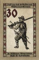 Német Birodalom/Weimari Köztársaság/Suhl 1922. 30Pf (4x) mind klf, teljes sor! T:I