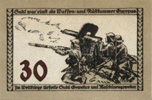 Német Birodalom/Weimari Köztársaság/Suhl 1922. 30Pf (4x) mind klf, teljes sor! T:I