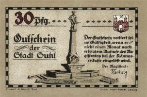 Német Birodalom/Weimari Köztársaság/Suhl 1922. 30Pf (4x) mind klf, teljes sor! T:I