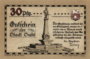 Német Birodalom/Weimari Köztársaság/Suhl 1922. 30Pf (4x) mind klf, teljes sor! T:I