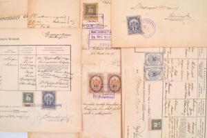 10 db Okirat Budapest városi okmánybélyegekkel illetékelve