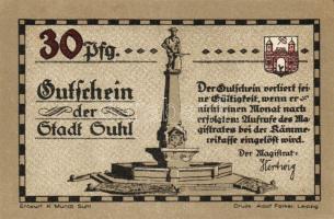 Német Birodalom/Weimari Köztársaság/Suhl 1922. 30Pf (4x) mind klf, teljes sor! T:I