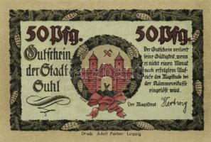 Német Birodalom/Weimari Köztársaság/Suhl 1922. 50Pf (4x) mind klf, teljes sor! T:I