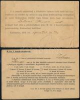 cca 1918 2. Honvéd pótzászlóalj történeti csoportja. 2 db előnyomott meghívó