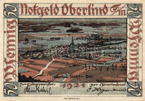 Német Birodalom/Weimari Köztársaság/Oberlind 1921. 50Pf (4x) mind klf, teljes sor! T:I