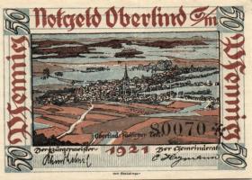 Német Birodalom/Weimari Köztársaság/Oberlind 1921. 50Pf (4x) mind klf, teljes sor! T:I