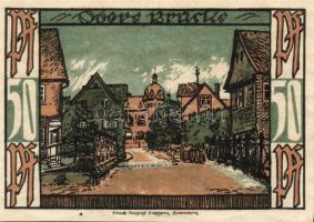 Német Birodalom/Weimari Köztársaság/Oberlind 1921. 50Pf (4x) mind klf, teljes sor! T:I