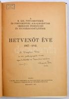1943 A Magyar Királyi Postamesterek és Postamesteri Alkalmazottak Országos Önsegélyező és Nyugdíjegy...