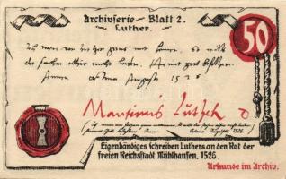 Német Birodalom/Weimari Köztársaság/Mühlhausen 1921. 50Pf (5x) mind klf, teljes sor! T:I