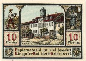 Német Birodalom/Weimari Köztársaság/Plaue 1921. 10Pf, 25Pf, 50Pf mind klf, teljes sor! T:I