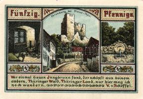 Német Birodalom/Weimari Köztársaság/Plaue 1921. 10Pf, 25Pf, 50Pf mind klf, teljes sor! T:I