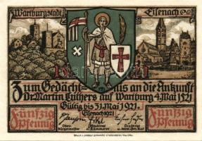 Német Birodalom/Weimari Köztársaság/Eisenach 1921. 50Pf (6x) mind klf, teljes sor! T:I