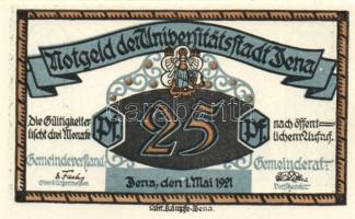 Német Birodalom/Weimari Köztársaság/Jena 1921. 10Pf, 25Pf, 50Pf (3x), 75Pf (3x), 8klf db, teljes sor! T:I