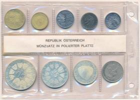 Ausztria 1973. 2gr-10Sch (7xklf) forgalmi sor + 1973. 25Sch Ag "Max Reinhardt" +  50Sch Ag...