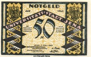 Német Birodalom/Weimari Köztársaság/Jena 1921. 10Pf, 25Pf, 50Pf (3x), 75Pf (3x), 8klf db, teljes sor...