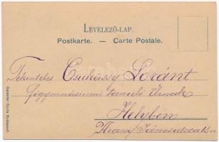 Drótnélküli sürgöny. Galantai Gyula kiadása / Litho greeting art postcard