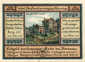 Német Birodalom/Weimari Köztársaság/Roda 1921. 20Pf, 25Pf, 50Pf (2x), 4klf db, teljes sor! T:I