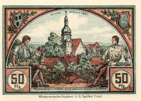 Német Birodalom/Weimari Köztársaság/Roda 1921. 20Pf, 25Pf, 50Pf (2x), 4klf db, teljes sor! T:I