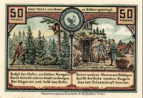 Német Birodalom/Weimari Köztársaság/Roda 1921. 20Pf, 25Pf, 50Pf (2x), 4klf db, teljes sor! T:I