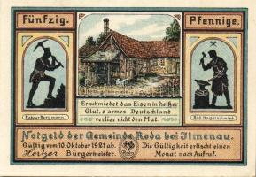 Német Birodalom/Weimari Köztársaság/Roda 1921. 20Pf, 25Pf, 50Pf (2x), 4klf db, teljes sor! T:I