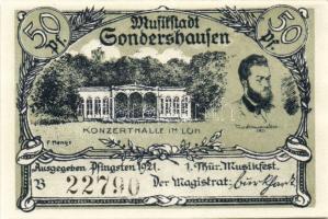 Német Birodalom/Weimari Köztársaság/Sondershausen 1921. 50Pf (4x), 4klf db, teljes sor! T:I