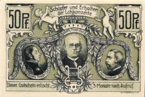 Német Birodalom/Weimari Köztársaság/Sondershausen 1921. 50Pf (4x), 4klf db, teljes sor! T:I