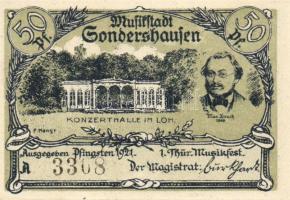 Német Birodalom/Weimari Köztársaság/Sondershausen 1921. 50Pf (4x), 4klf db, teljes sor! T:I