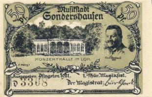 Német Birodalom/Weimari Köztársaság/Sondershausen 1921. 50Pf (4x), 4klf db, teljes sor! T:I