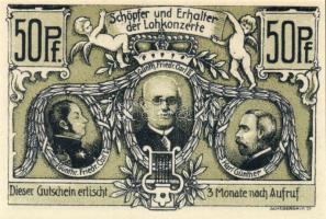 Német Birodalom/Weimari Köztársaság/Sondershausen 1921. 50Pf (4x), 4klf db, teljes sor! T:I