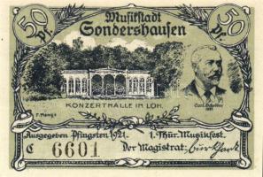 Német Birodalom/Weimari Köztársaság/Sondershausen 1921. 50Pf (4x), 4klf db, teljes sor! T:I