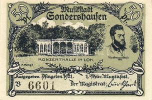 Német Birodalom/Weimari Köztársaság/Sondershausen 1921. 50Pf (4x), 4klf db, teljes sor! T:I