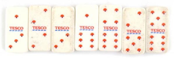 70 db Hupikék Törpikék dominó, fém dobozban