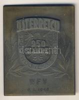 Ausztria 1946. "Sporthét-Ausztria 950 éve" szögletes Br plakett T:2